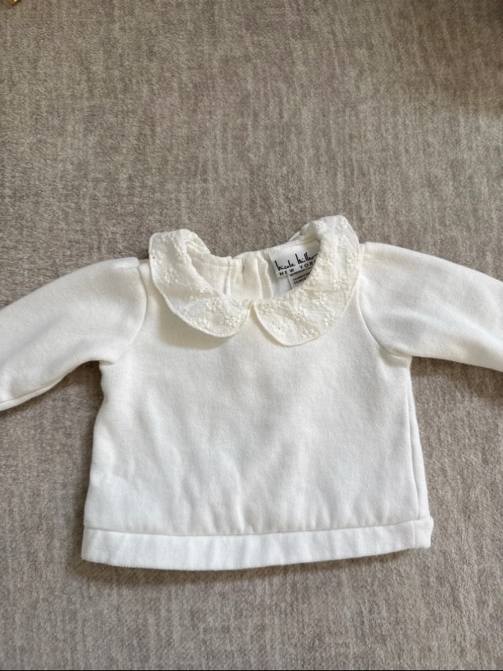 Nicole Miller White Collared Babygirl Sweater